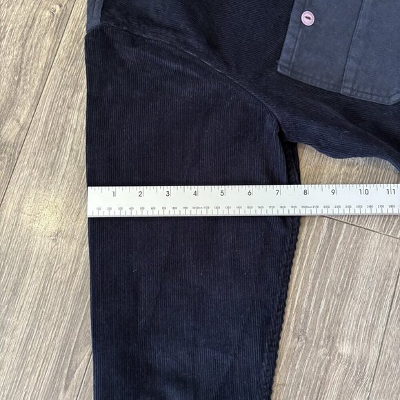 Random Access Men’s Corduroy Shirt S Navy Blue Button-Up Casual Fall Jersey - Picture 6 of 16